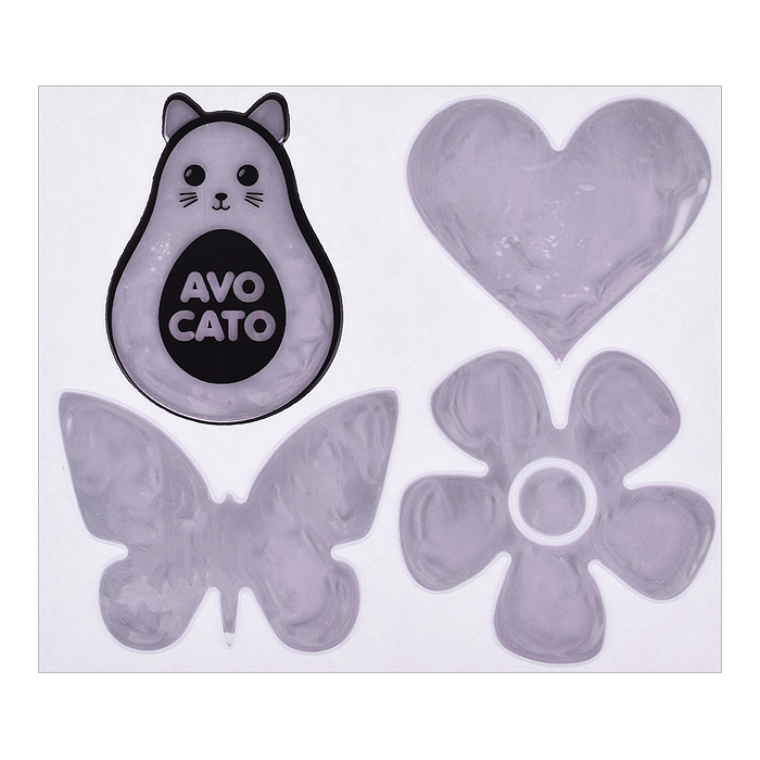 Наклейки световозвращающие "Avocato" ПВХ, размер листа 110x130 мм, 4 шт, серебристо-белые Наклейки световозвращающие "Avocato" ПВХ, размер листа 110x130 мм, 4 шт, серебристо-белые