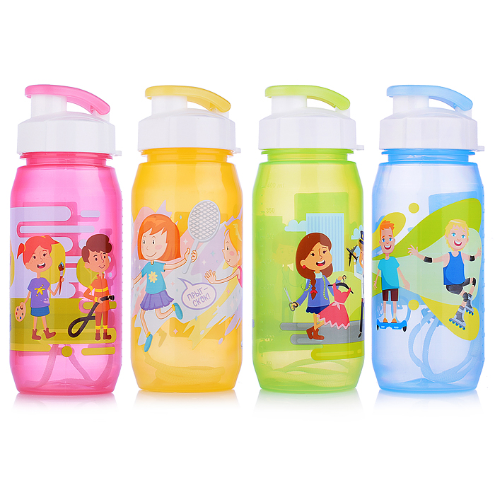 Бутылка для воды и других напитков 400 мл., "Активити" ассорти