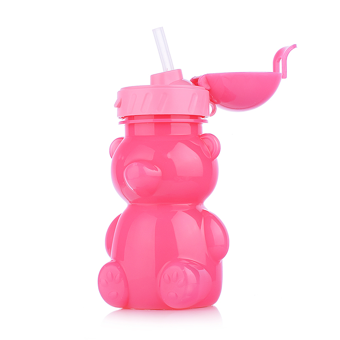 Фото к товару Бутылка для воды и других напитков 350 мл. "Мишка" в ассортименте Бутылка для воды и других напитков 350 мл. "Мишка" в ассортименте