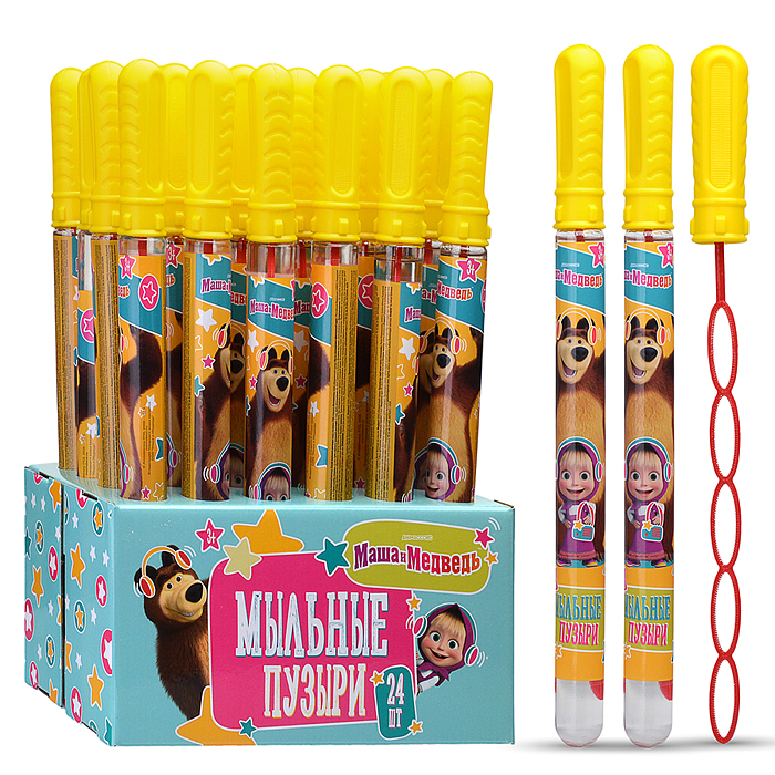 Мыльные пузыри "Маша и медведь" колба в термоплёнке, 120 мл., 