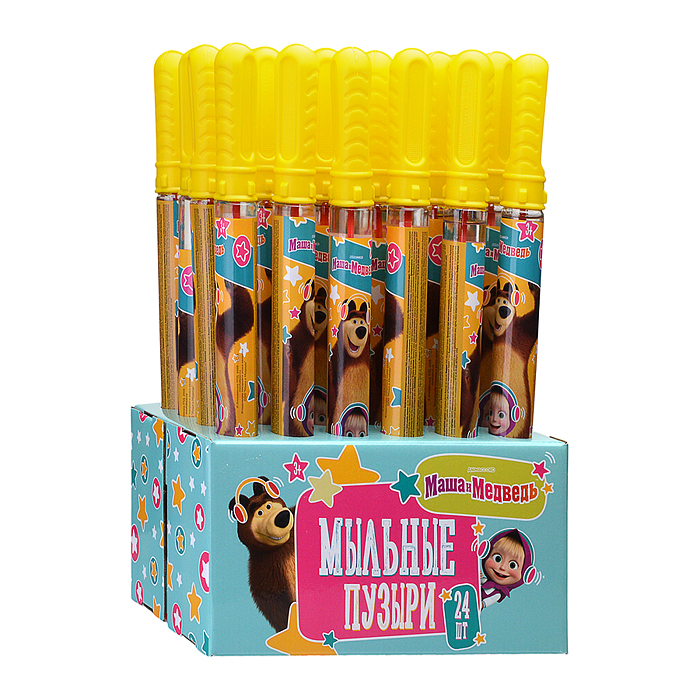 Фото к товару Мыльные пузыри "Маша и медведь" колба в термоплёнке, 120 мл., Мыльные пузыри "Маша и медведь" колба в термоплёнке, 120 мл.,