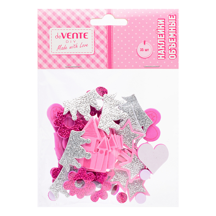 Наклейки объемные "Fairytale castle" из фоамирана, 35 шт, в пластиковом пакете с блистерным Наклейки объемные "Fairytale castle" из фоамирана, 35 шт, в пластиковом пакете с блистерным