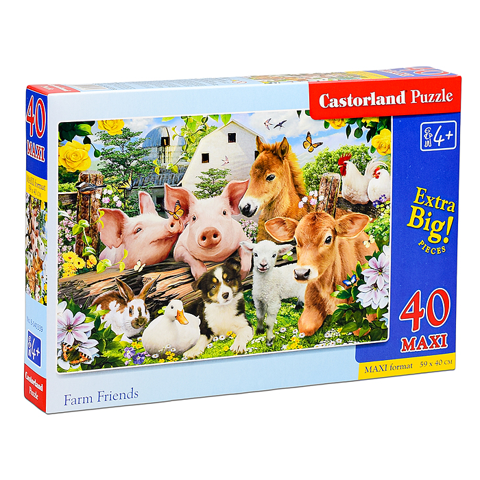 Пазлы MAXI 40 "Друзья на ферме"