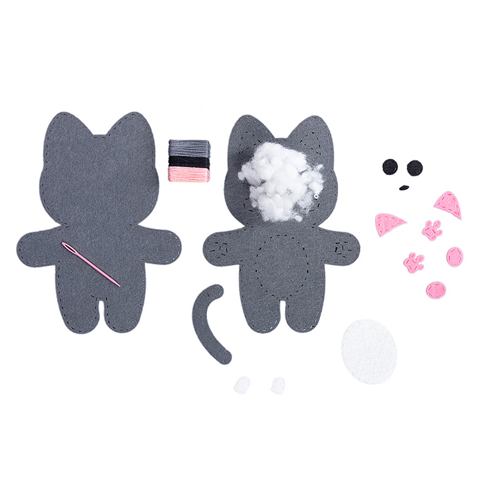 Фото к товару Набор для творчества. Мягкая игрушка из фетра "Котик" Набор для творчества. Мягкая игрушка из фетра "Котик"