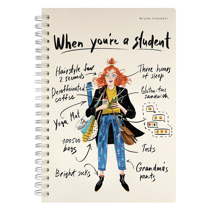 Тетрадь 60 л. клетка "When you are a student"