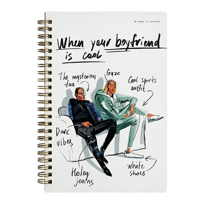 Тетрадь 60 л. клетка "When your boyfriend is..." 