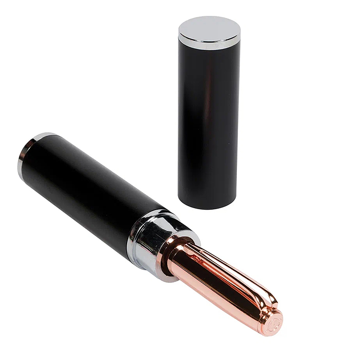 Фото к товару Ручка "Napoli" в тубусе круглой формы, 1,0 мм, синяя (корпус коричн и роз зол, футляр черный) Ручка "Napoli" в тубусе круглой формы, 1,0 мм, синяя (корпус коричн и роз зол, футляр черный)