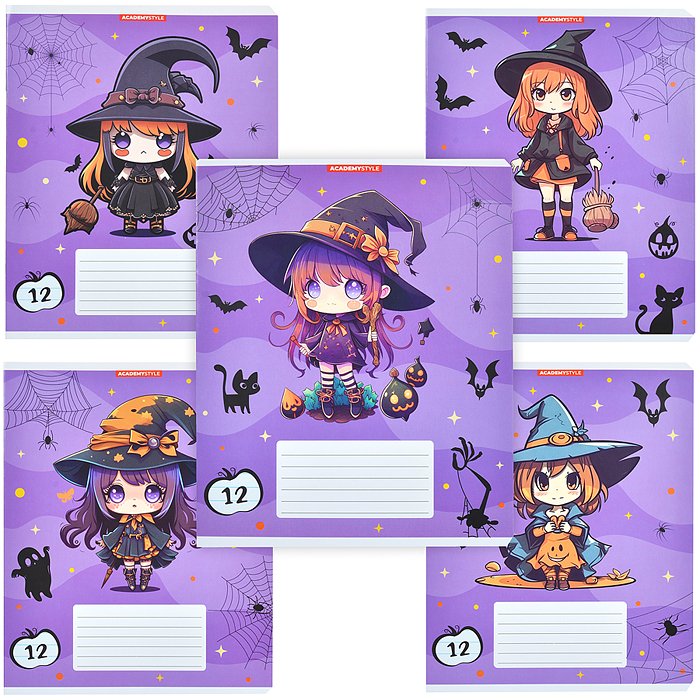 Тетрадь 12л А5 линейка "Ведьмочки" Тетрадь 12л А5 линейка "Ведьмочки"