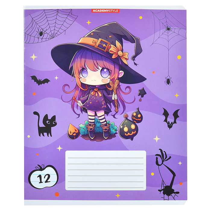 Фото к товару Тетрадь 12л А5 линейка "Ведьмочки" Тетрадь 12л А5 линейка "Ведьмочки"