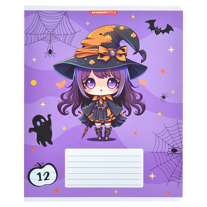 Фото к товару Тетрадь 12л А5 линейка "Ведьмочки" Тетрадь 12л А5 линейка "Ведьмочки"