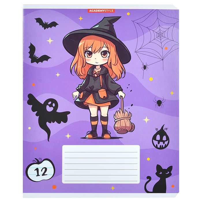 Фото к товару Тетрадь 12л А5 линейка "Ведьмочки" Тетрадь 12л А5 линейка "Ведьмочки"