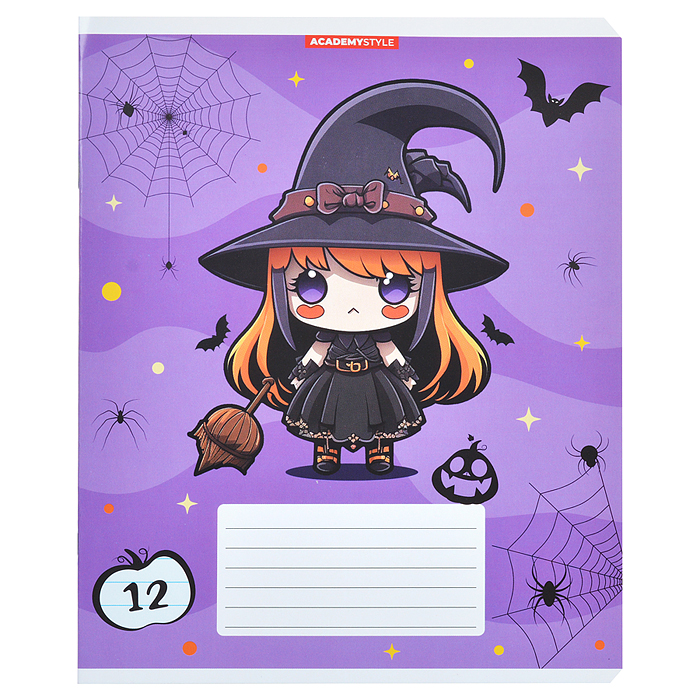 Фото к товару Тетрадь 12л А5 линейка "Ведьмочки" Тетрадь 12л А5 линейка "Ведьмочки"