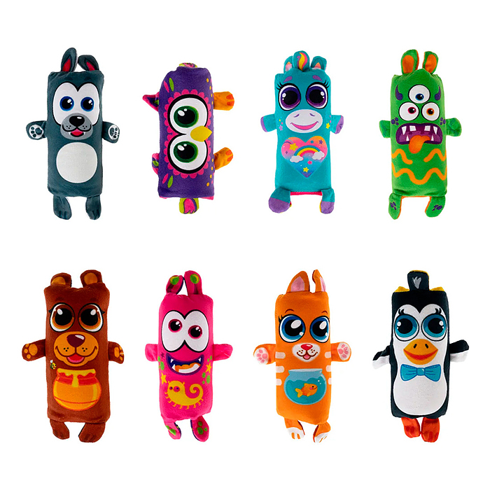 Скользун Вывернушка плюшевый 14х9,5 см, 8 видов асс., 8 шт в д/б