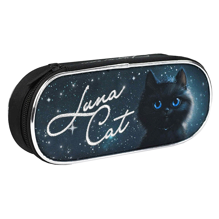 Пенал школьный "Принцесса луна" (без наполнения, 22х8.5х4.7 см, полиэстер, молния)