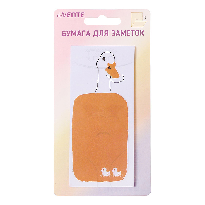 Клейкая бумага для заметок - конверт "Весёлые звери" 56x123 мм, 20 листов, офсет 80 г/м²