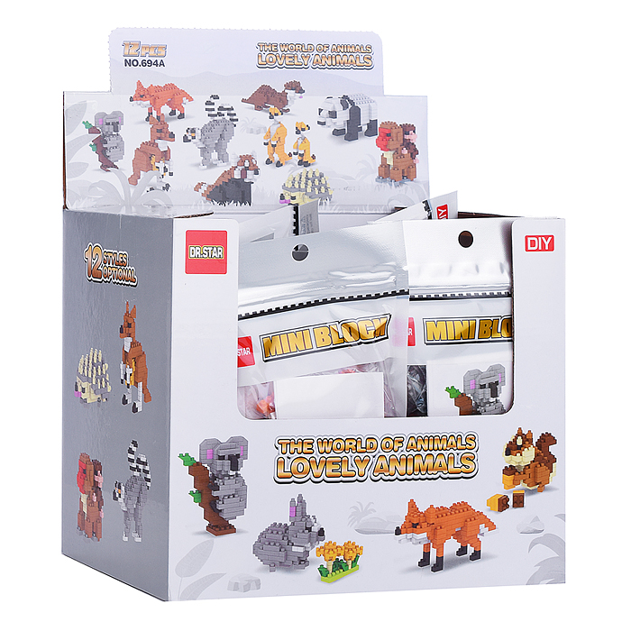 Фото к товару Конструктор 694A "Милые животные" в ассортименте, в коробке Конструктор 694A "Милые животные" в ассортименте, в коробке