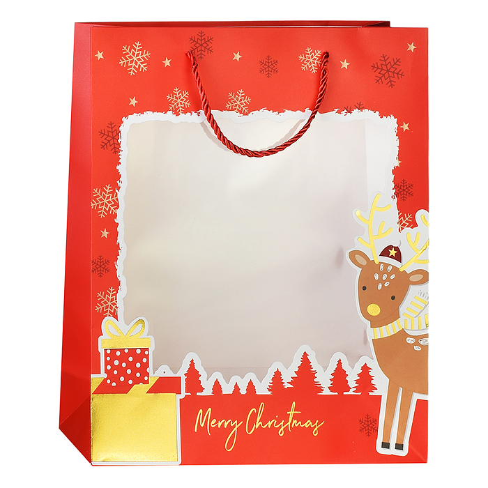 Фото к товару Пакет подарочный 00-4820 "Новогодние чудеса" 26*32*10см. Пакет подарочный 00-4820 "Новогодние чудеса" 26*32*10см.