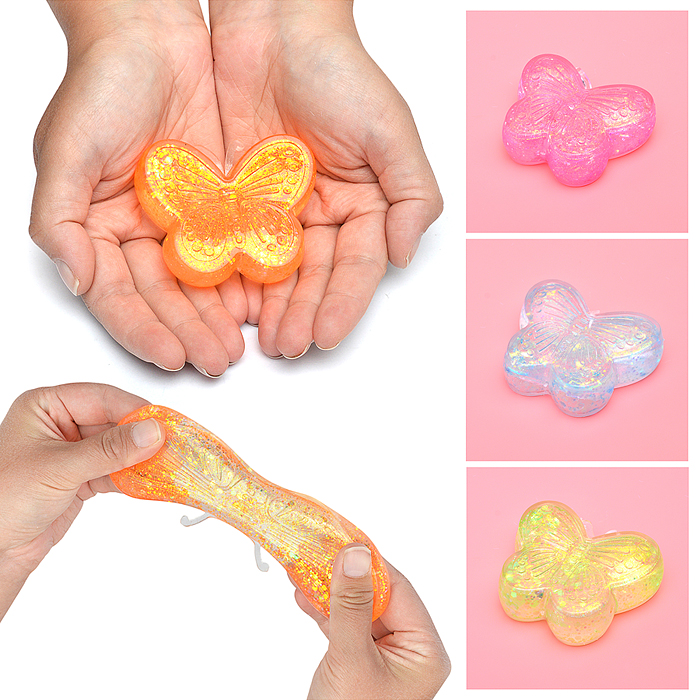 Игрушка -антистресс 00-6744 "Бабочка блестящая"