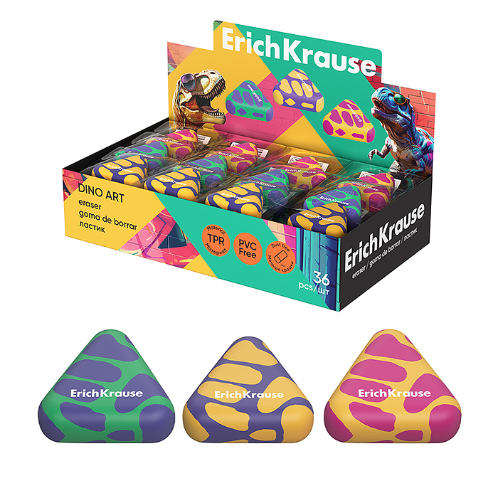 Ластик Dino Art (в коробке по 36 шт.) Ластик Dino Art (в коробке по 36 шт.)