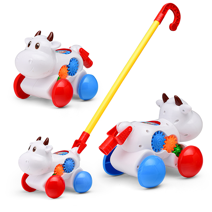 Каталка 516 "Коровка Бурёнка" музыкальная, в пакете Каталка 516 "Коровка Бурёнка" музыкальная, в пакете