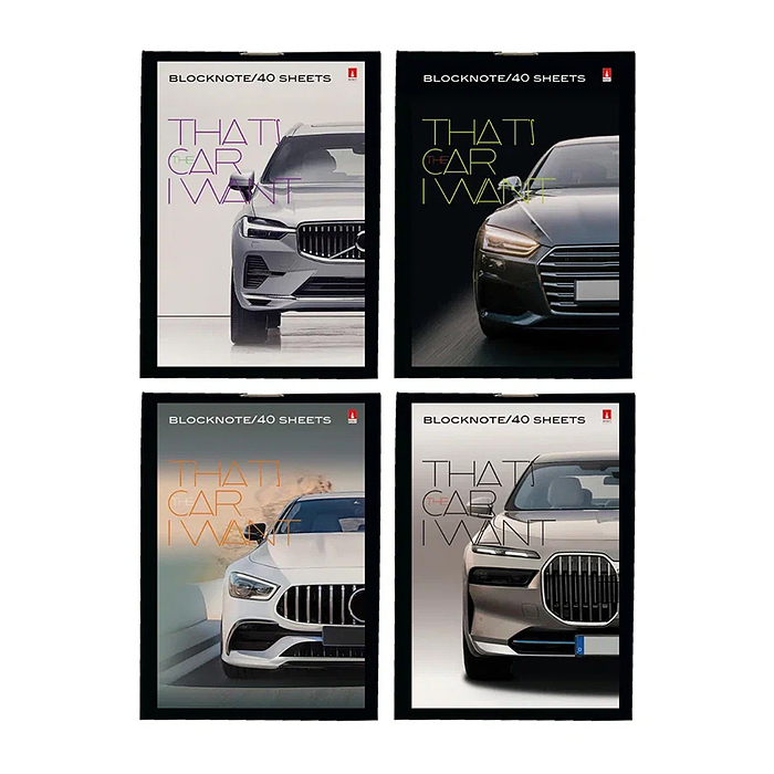 Блокнот А7 40 л. "Машины" 4 вида