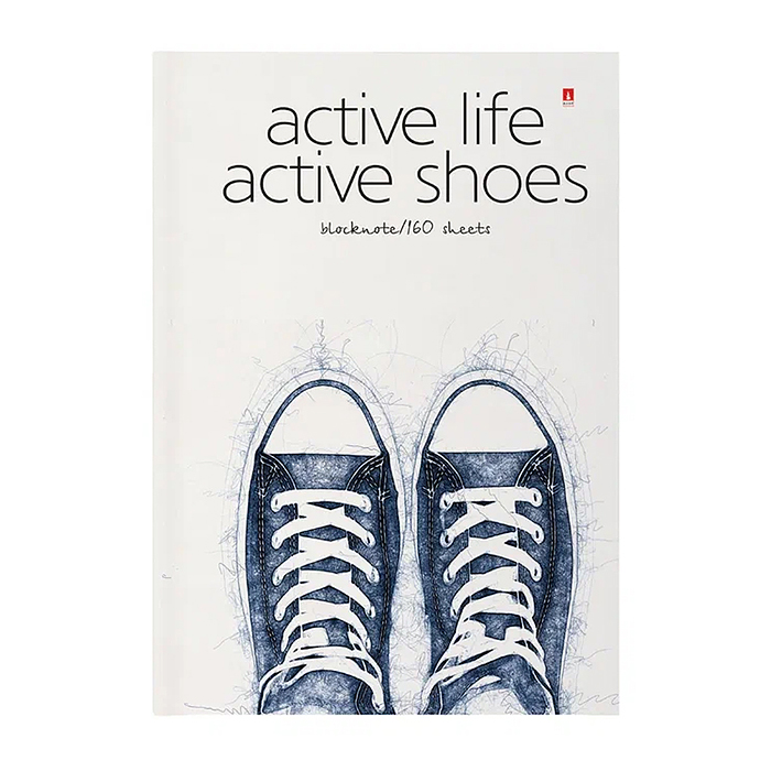 Блокнот-престиж  А5. 160 л. "Active shoes"