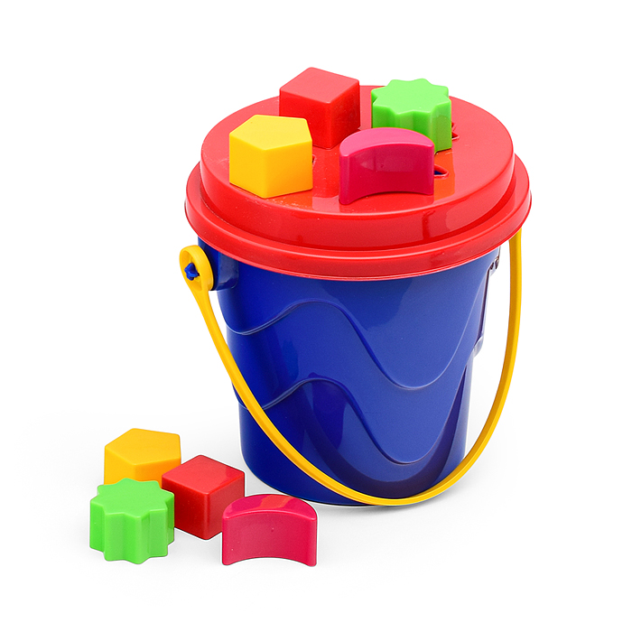 Ведро сортер в сетке, синий 