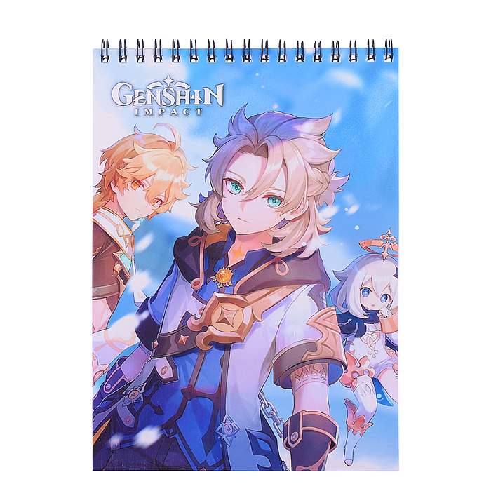 Творческий блокнот cо стикерами и переводными татуировками A5. Геншин. Таинственные секреты.