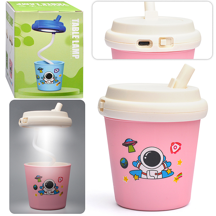 Фонарик-светильник игрушечный 358H "Стакан. Космонавт" в коробке