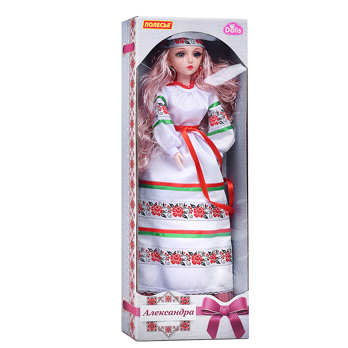 Кукла "Александра" (55 см) в белорусском костюме (в коробке)
