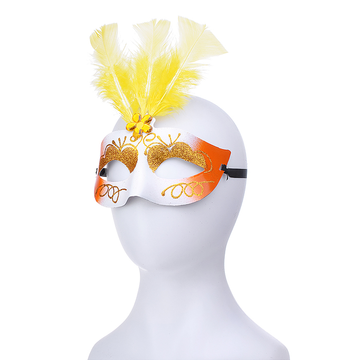 Маска карнавальная S2115 "Маскарад" с перьями