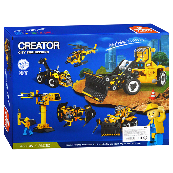 Фото к товару Конструктор J-7770 "Строительная техника " (223 дет.) в коробке Конструктор J-7770 "Строительная техника " (223 дет.) в коробке