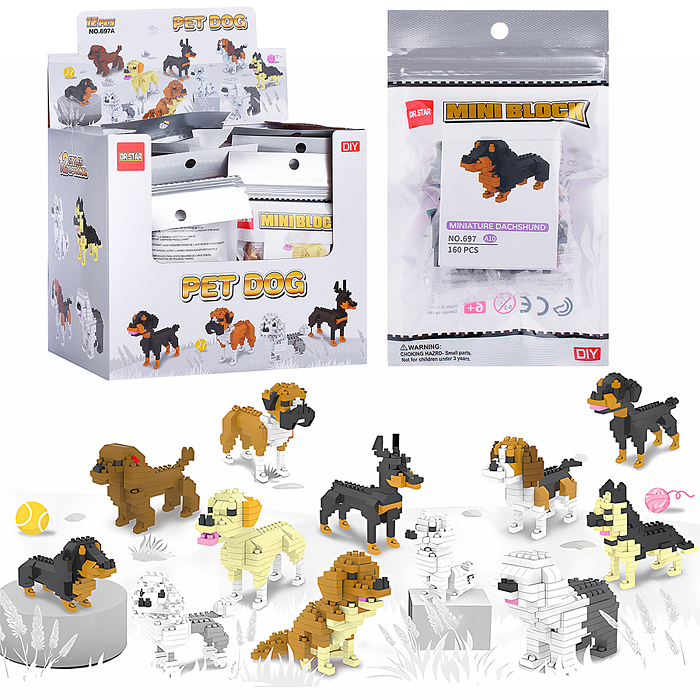 Конструктор 697A "Pet dog" в ассортименте, в коробке Конструктор 697A "Pet dog" в ассортименте, в коробке