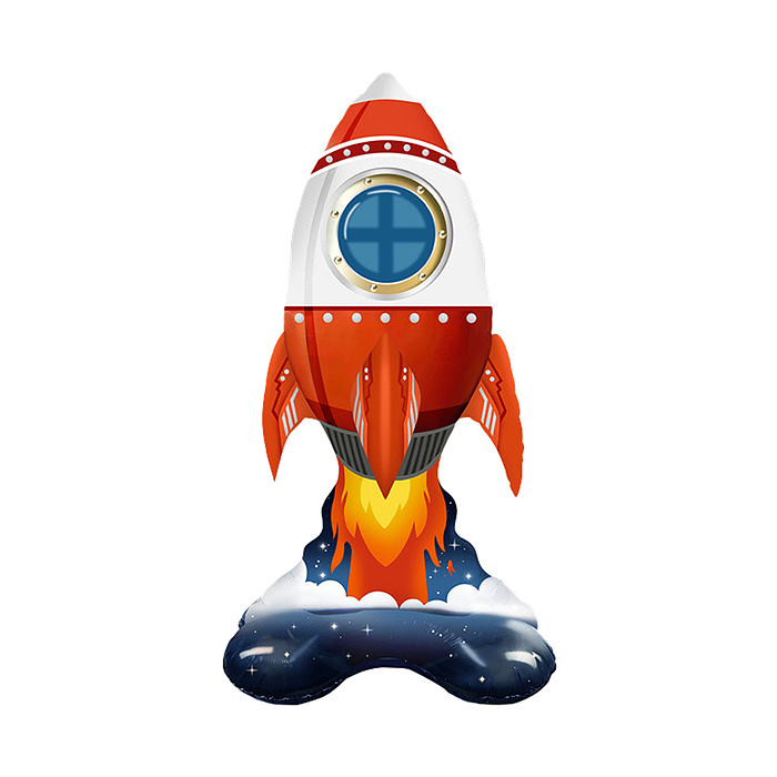 Шар 3D (35''/89 см) Фигура на подставке, Ракета, 1 шт. в уп. Шар 3D (35''/89 см) Фигура на подставке, Ракета, 1 шт. в уп.