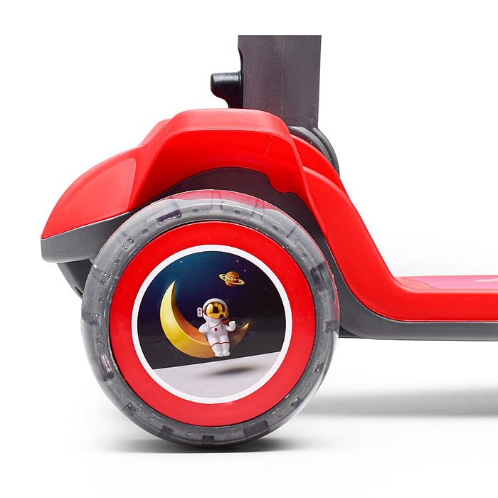 Фото к товару Самокат U001195Y 3-х кол., красный, PU, в коробке Самокат U001195Y 3-х кол., красный, PU, в коробке