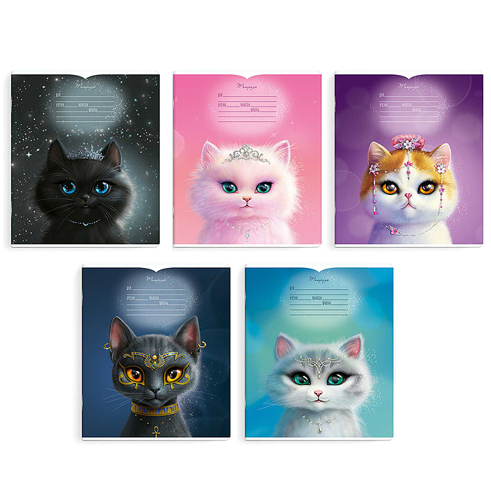 Тетрадь 18 л, клетка "Кошечки-принцессы" Тетрадь 18 л, клетка "Кошечки-принцессы"