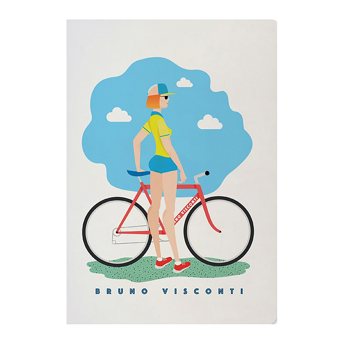 Блокнот-тетрадь 40 л. клетка "Велопрогулка"