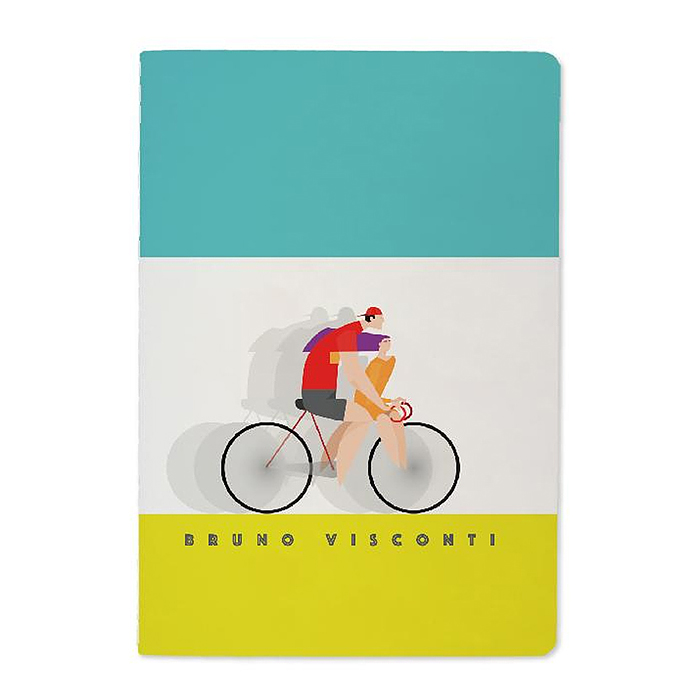 Блокнот-тетрадь 40 л. клетка "Велосипедисты"