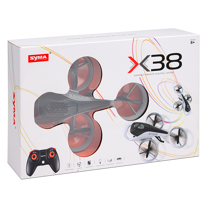 Фото к товару Квадрокоптер X38 "Скай" р/у, 27 MHz, в коробке Квадрокоптер X38 "Скай" р/у, 27 MHz, в коробке