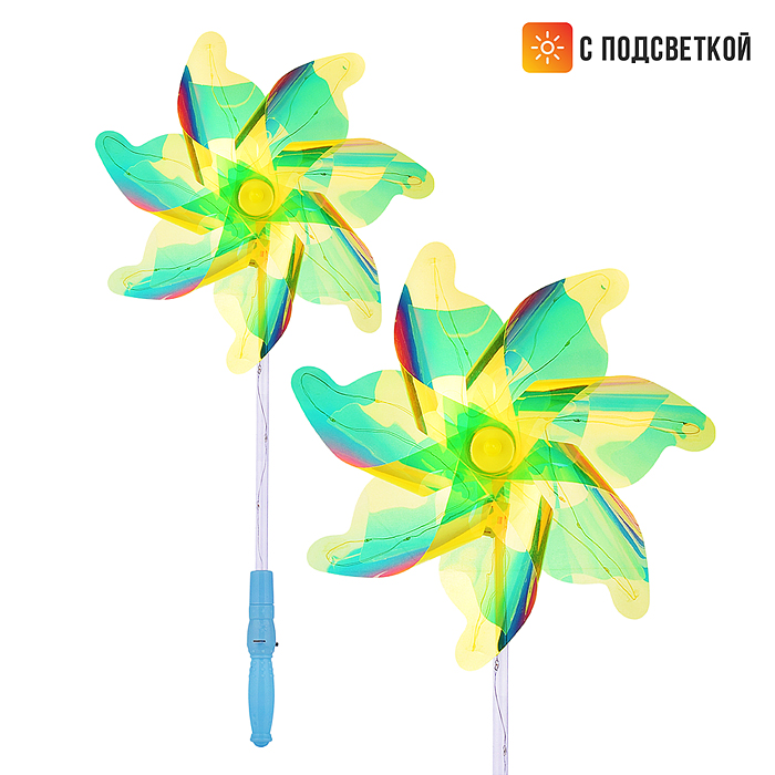 Ветерок 00-5894 "Радужный цветок" 30*70 см., с подсветкой, в пакете