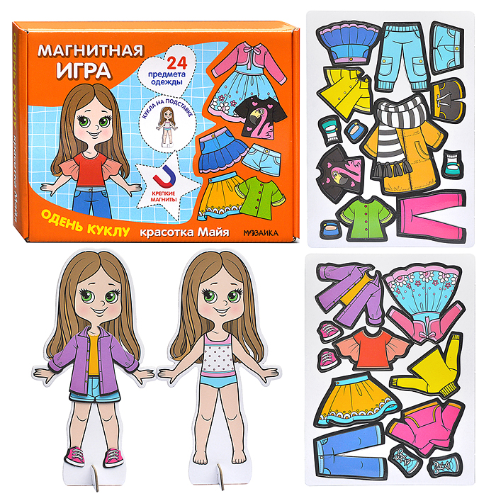 Магнитная игра. Одень куклу. Красотка Майя