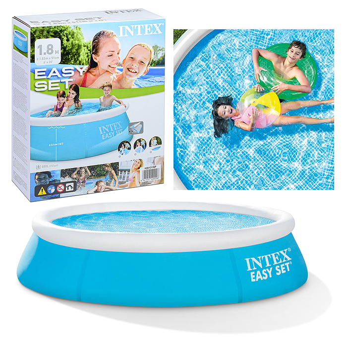Бассейн надувной Easy Set, 183 х 51 см, от 3 лет, 28101NP INTEX не товарный вид.нарушена упаковка