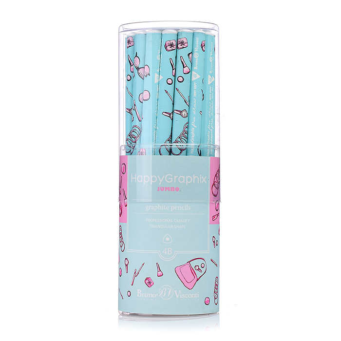Фото к товару Карандаш чернографитовый "HappyGraphix Life Style. Pink dream" 4В супер мягкий, 3,5 мм Карандаш чернографитовый "HappyGraphix Life Style. Pink dream" 4В супер мягкий, 3,5 мм