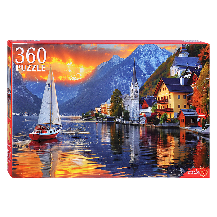 Пазлы 360 "Вечерний город у воды"