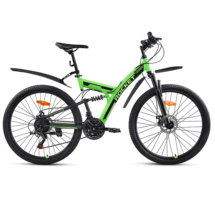 Велосипед 26" Rocket Azkar Pro, цвет зеленый, размер 18"