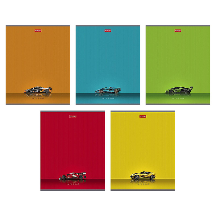 Тетрадь 48л. клетка "Гоночные авто" А5 на скобе Тетрадь 48л. клетка "Гоночные авто" А5 на скобе