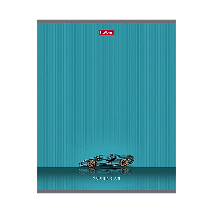 Тетрадь 48л. клетка "Гоночные авто" А5 на скобе