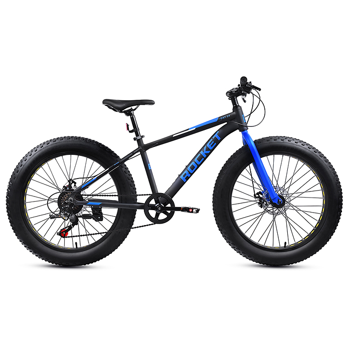 Велосипед 24" Rocket Fat 24, цвет черный/синий, размер 15"