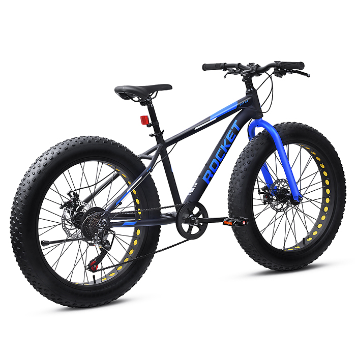 Фото к товару Велосипед 24" Rocket Fat 24, цвет черный/синий, размер 15" Велосипед 24" Rocket Fat 24, цвет черный/синий, размер 15"