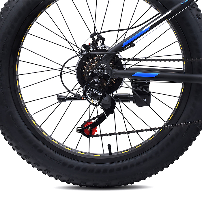 Фото к товару Велосипед 24" Rocket Fat 24, цвет черный/синий, размер 15" Велосипед 24" Rocket Fat 24, цвет черный/синий, размер 15"